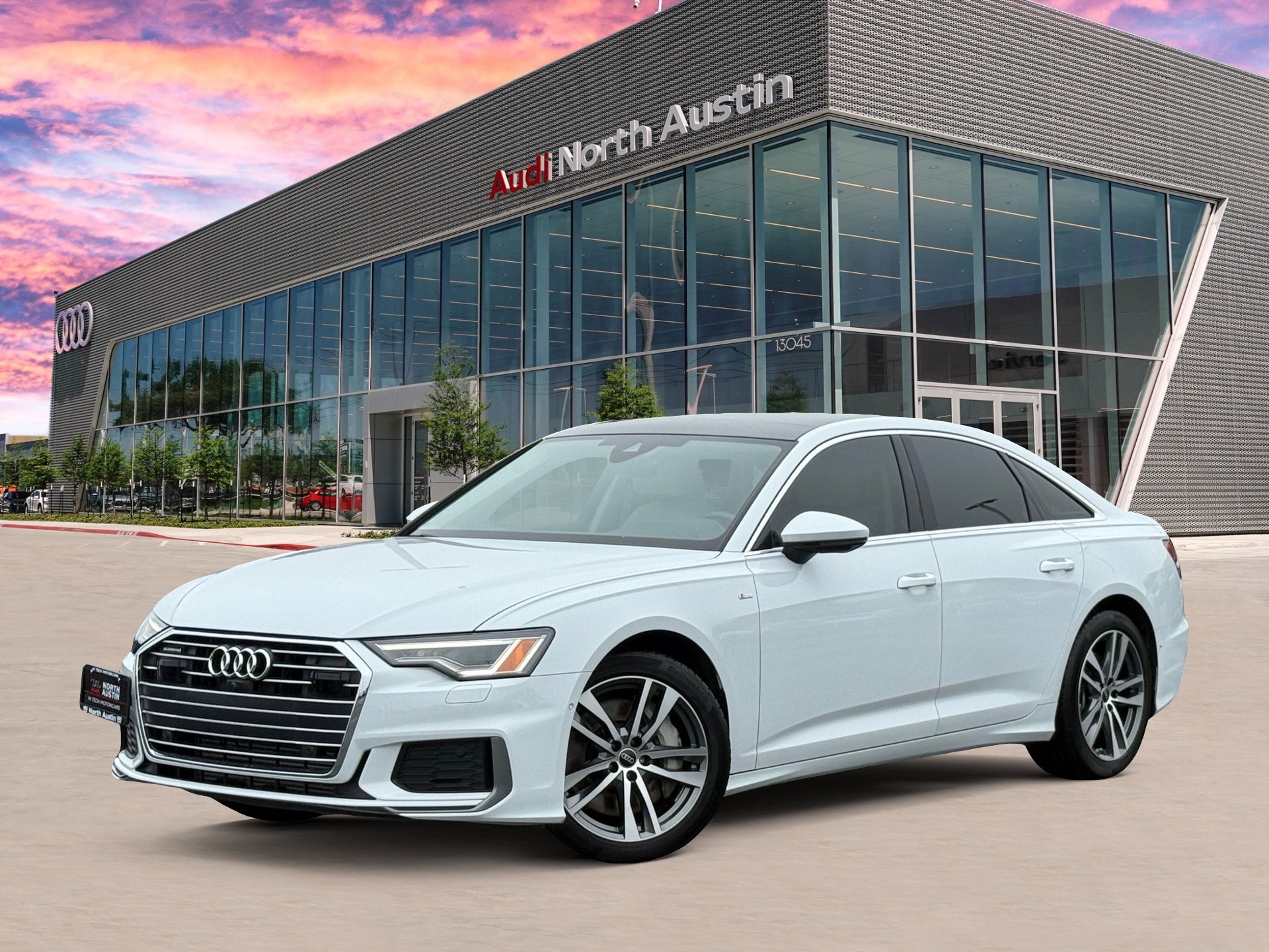 Glacier White Metallic 2023 Audi A6 Sedan All-Wheel Drive 7-Speed Automatic