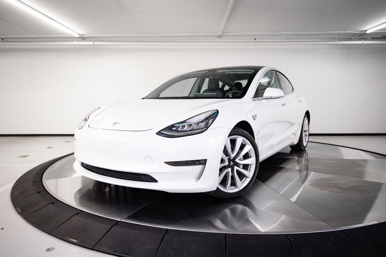 Pearl White Multi-Coat 2020 Tesla Model 3 Long Range AWD Sedan All-Wheel Drive 1-Speed Automatic