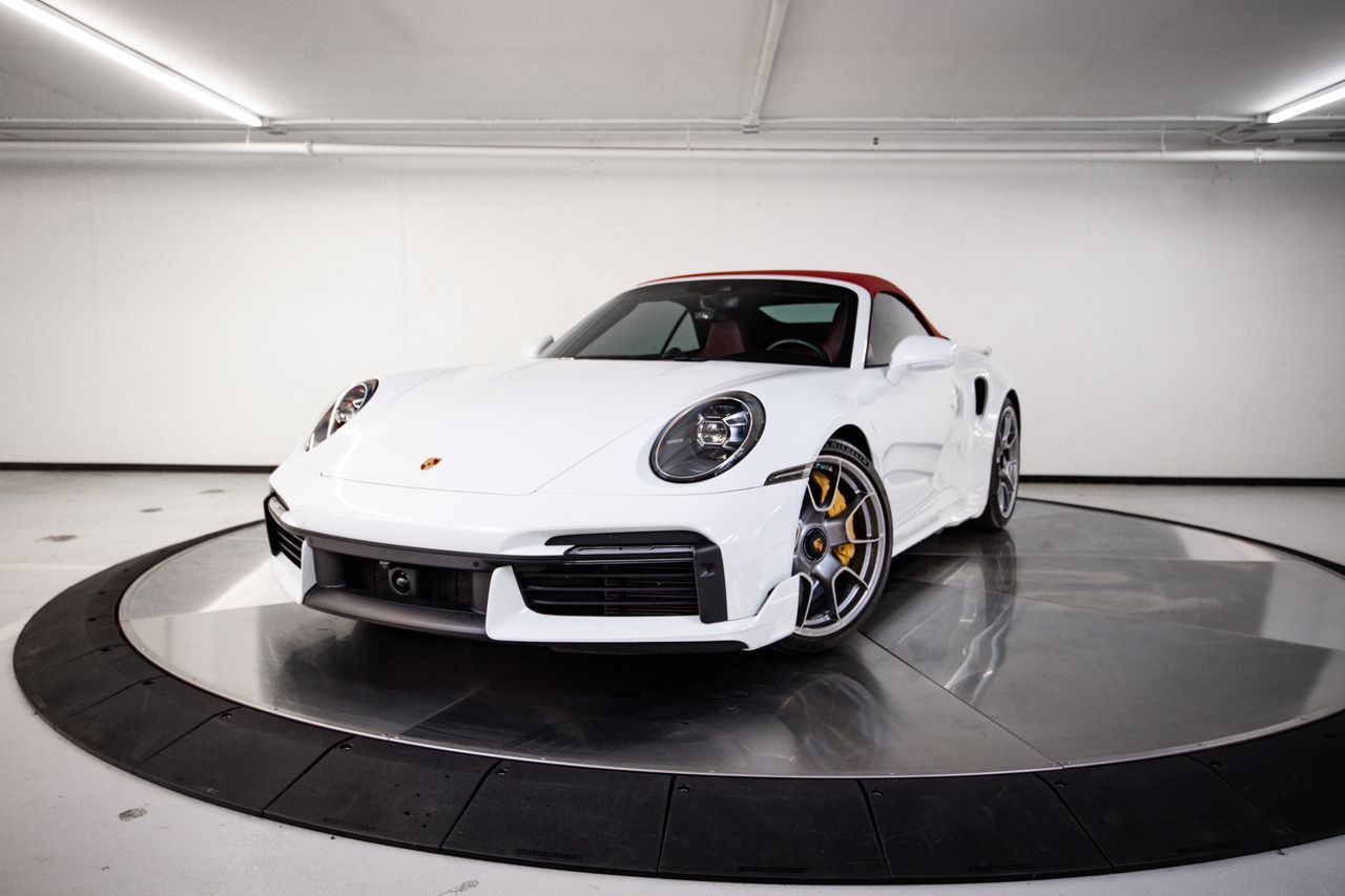 Carrara White Metallic 2021 Porsche 911 Turbo S Cabriolet AWD Convertible All-Wheel Drive 8-Speed Automatic